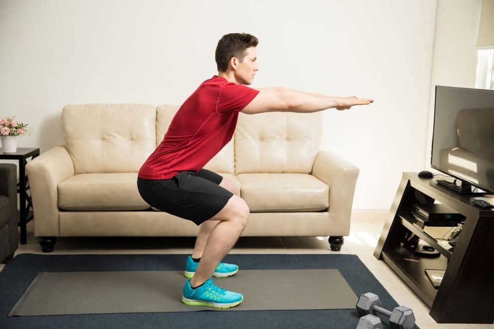 Squats membantu membangunkan otot yang bertanggungjawab untuk potensi
